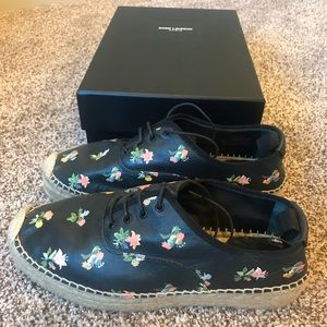 Saint Laurent Paris Floral Espadrille Sneaker